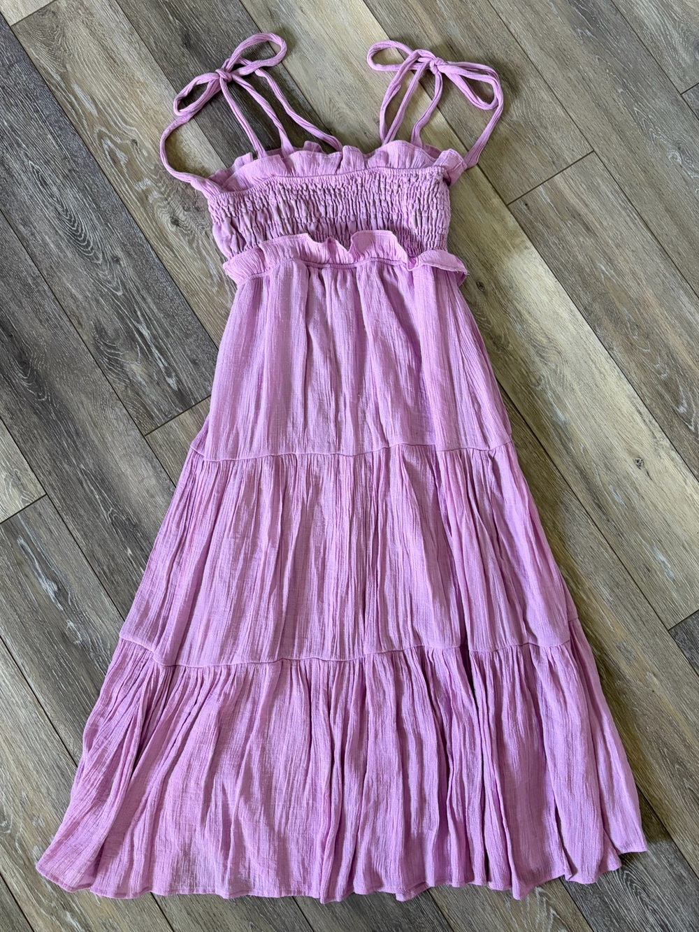 Altar’d State Lavender Tiered Tie-Strap Maxi Dress - Picture 5 of 8